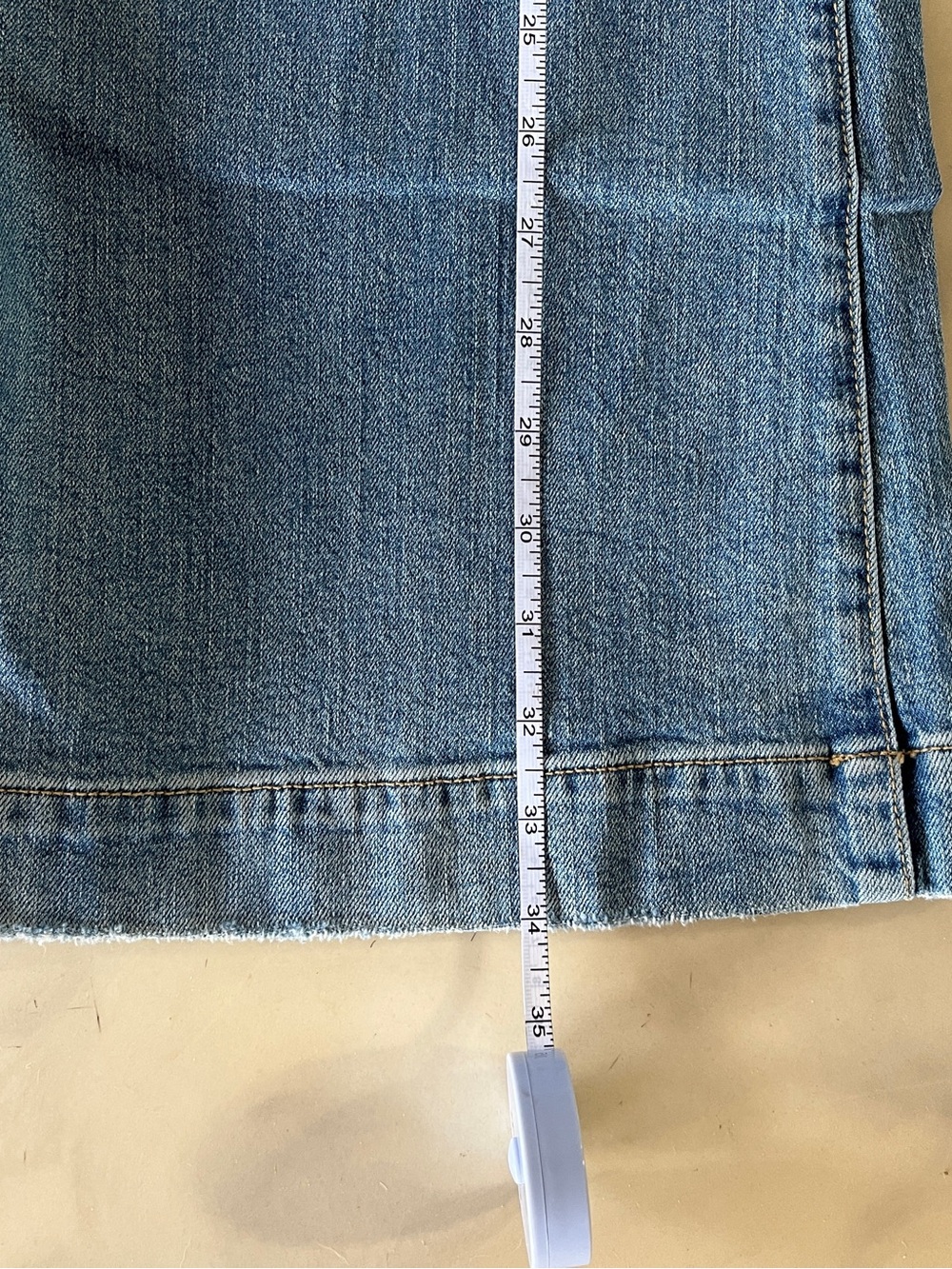 NWT 7FAM Dojo Wide Leg Ultra High Rise Jeans Fig Leaf Sz 33 - Picture 8 of 8